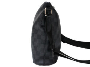 Louis Vuitton Gray Graphite Mick Shoulder Damier Bag Black